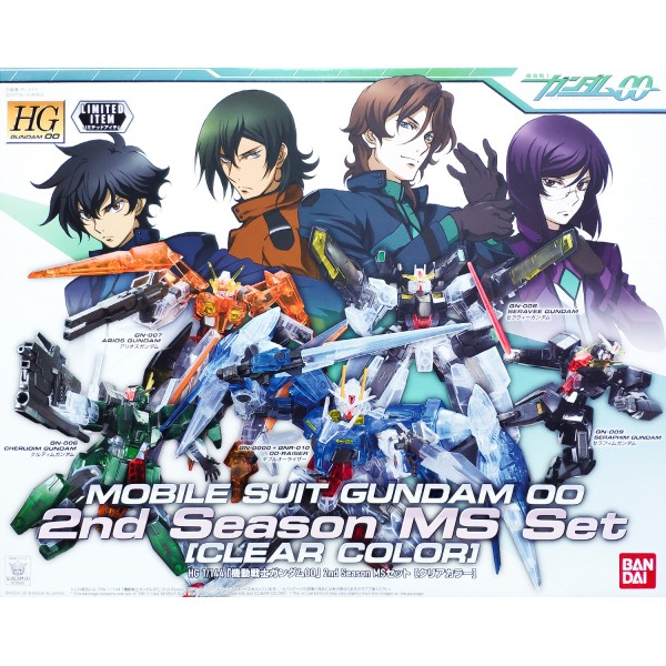 HG 1/144 Mobile Suit Gundam 00 2nd Season MS Set Clear Color Limited